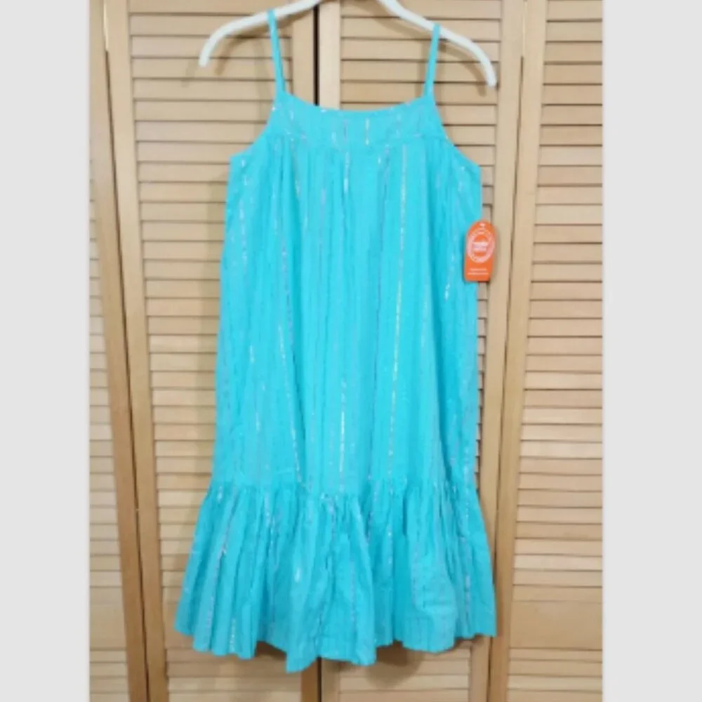 Wonder Nation Girls Lurex Maxi Dress L